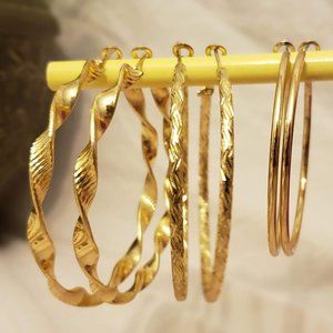 faux Gold hoop sets